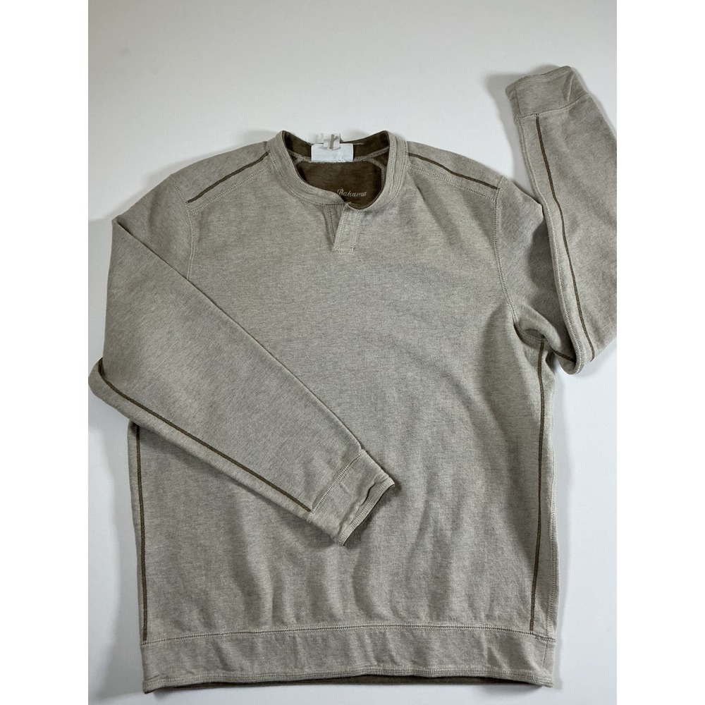 Tommy Bahama Flipfield Abaco Reversible Men's Sweatshirt Beige Size S